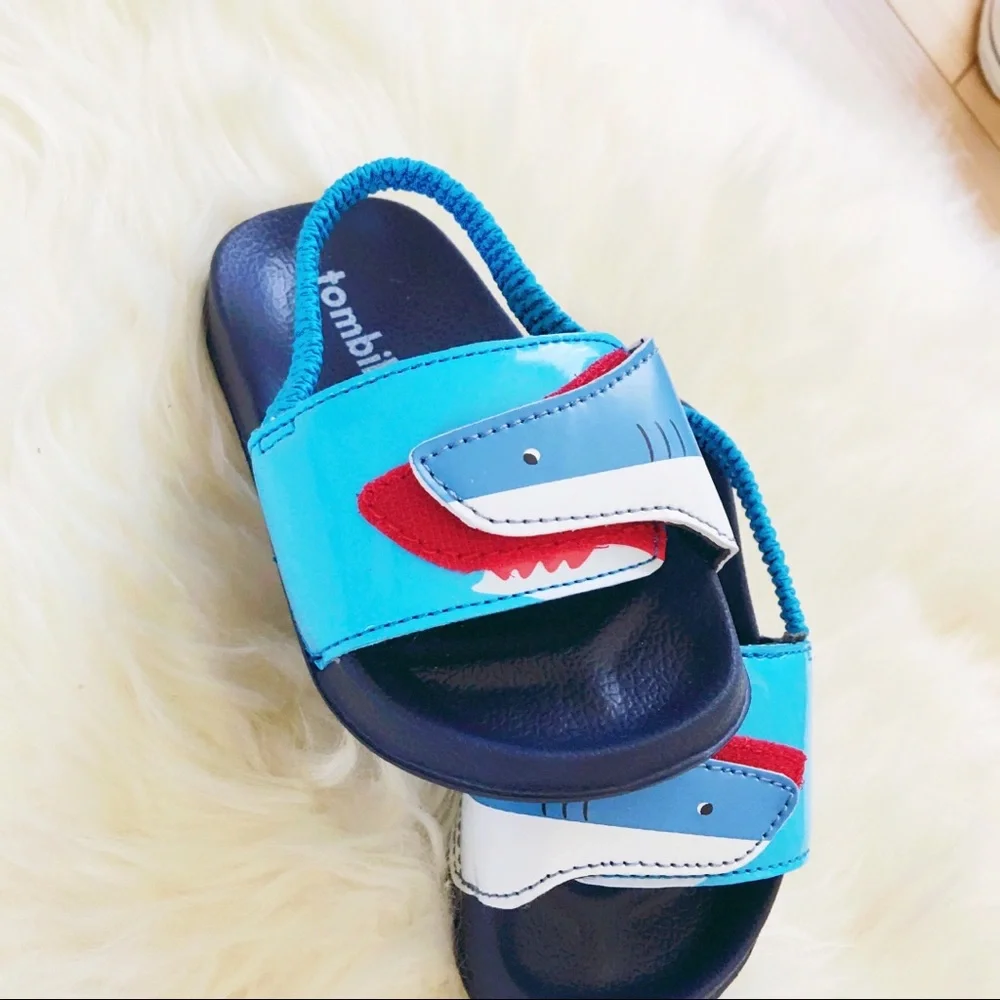 Shark sandals, toddler size 5/6